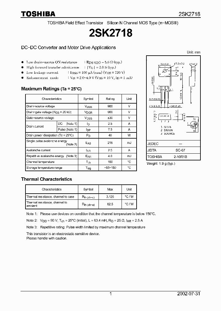 2SK2718_1332259.PDF Datasheet