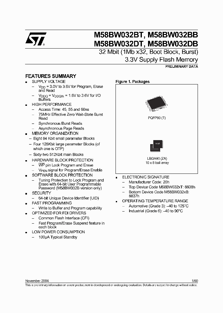 M58BW032DB45T3T_1357925.PDF Datasheet