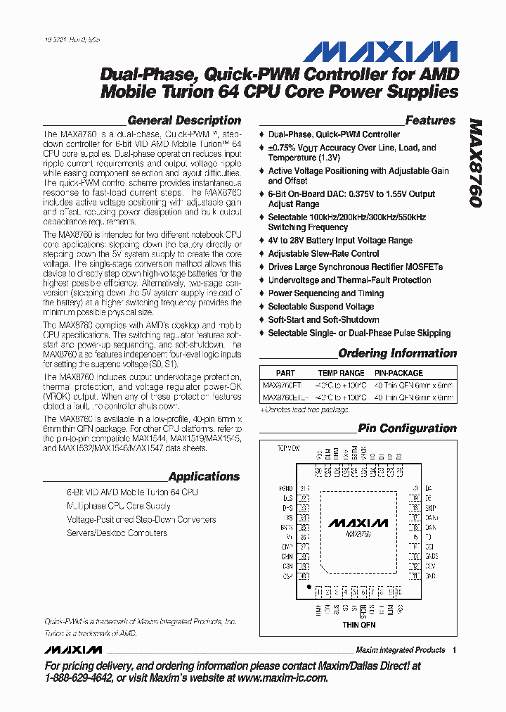 MAX8760ETL_1360537.PDF Datasheet