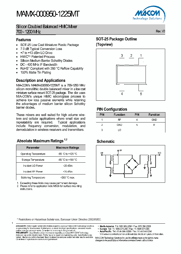 MAMX-000950-1225MTV3_1365609.PDF Datasheet