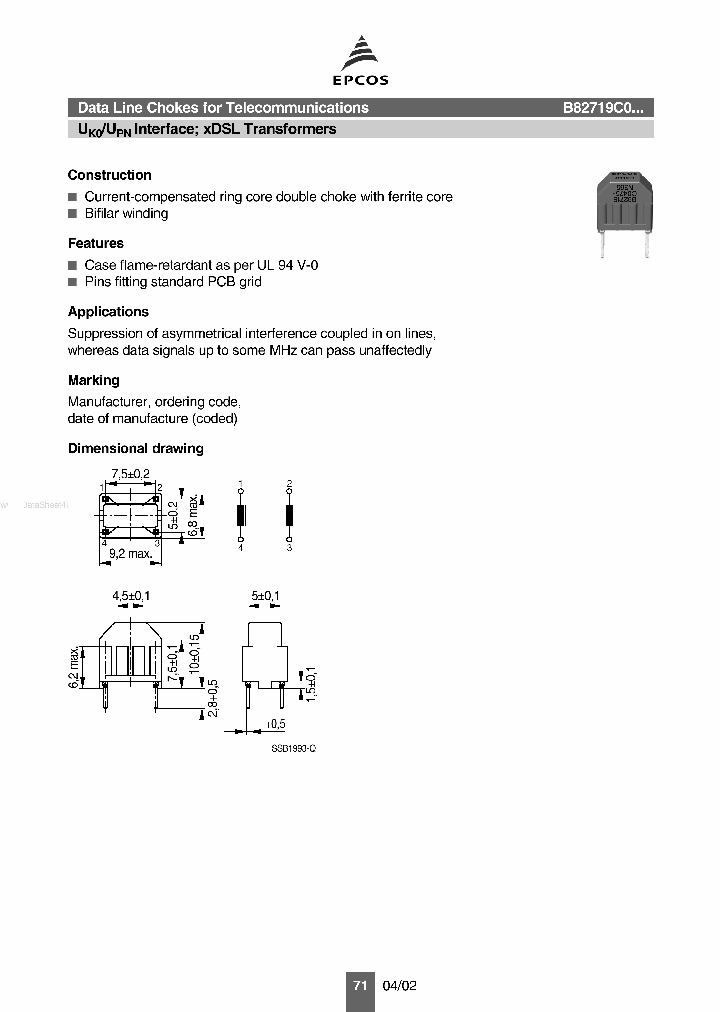 B82719C0_1123322.PDF Datasheet