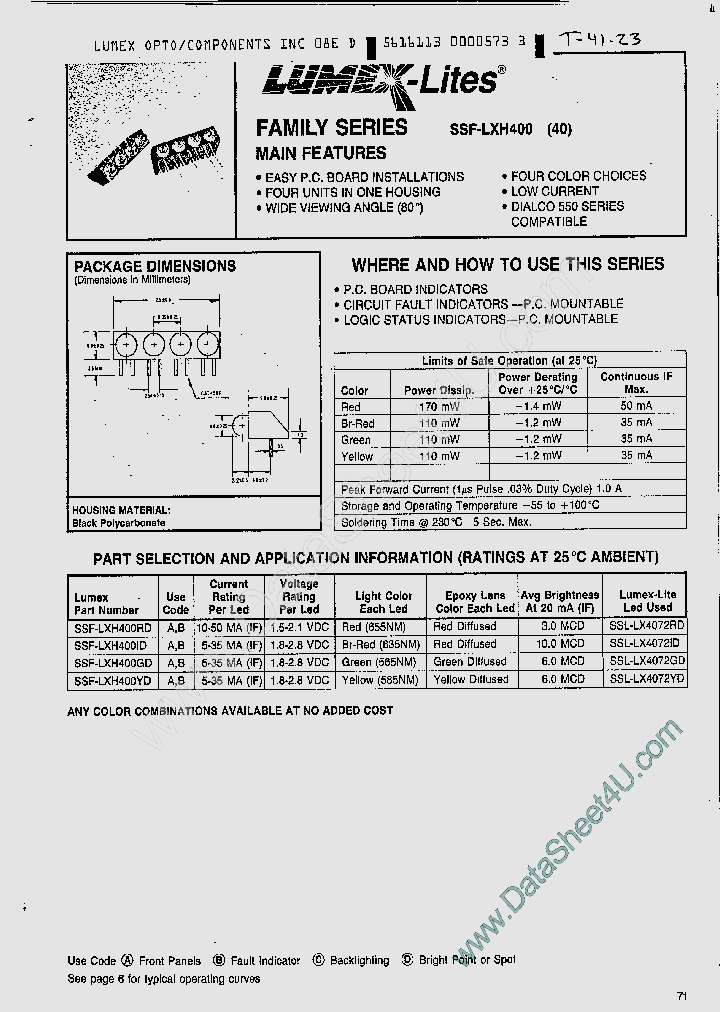 SSF-LXH400_1253250.PDF Datasheet