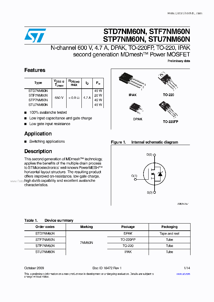 STD7NM60N_1264379.PDF Datasheet