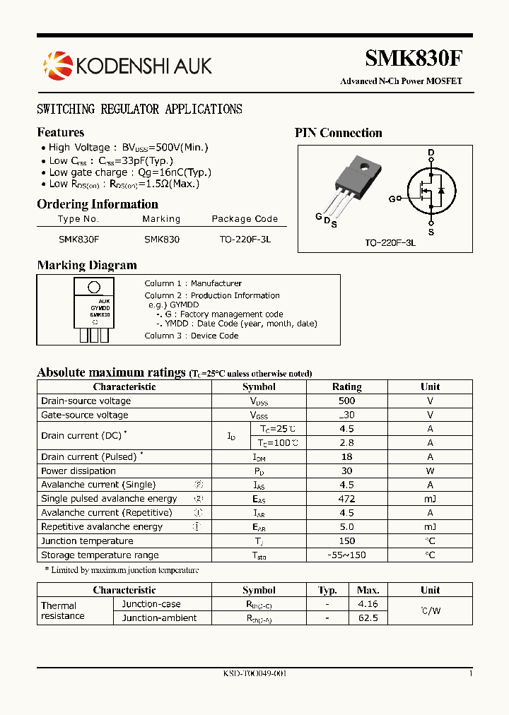 SMK830F_1396720.PDF Datasheet