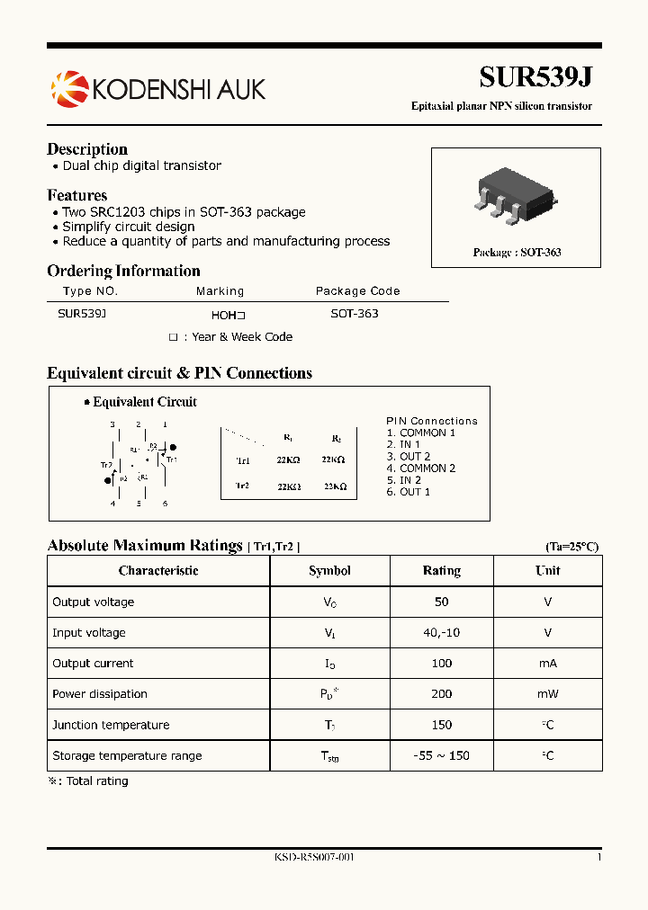 SUR539J_1410804.PDF Datasheet