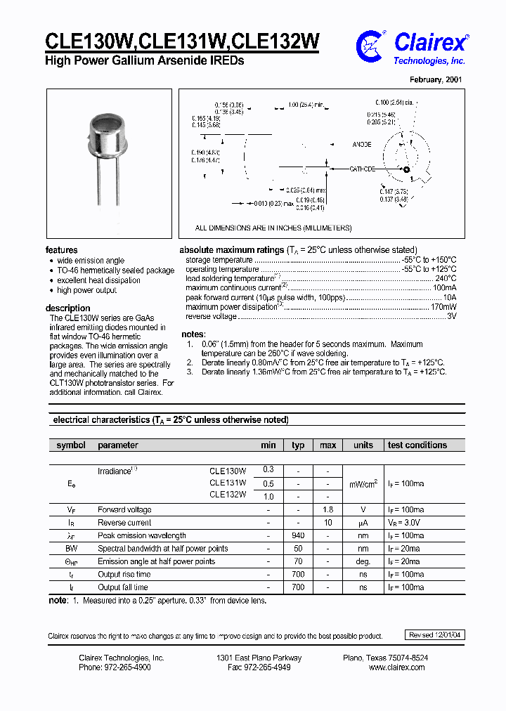 CLE131W_1439388.PDF Datasheet