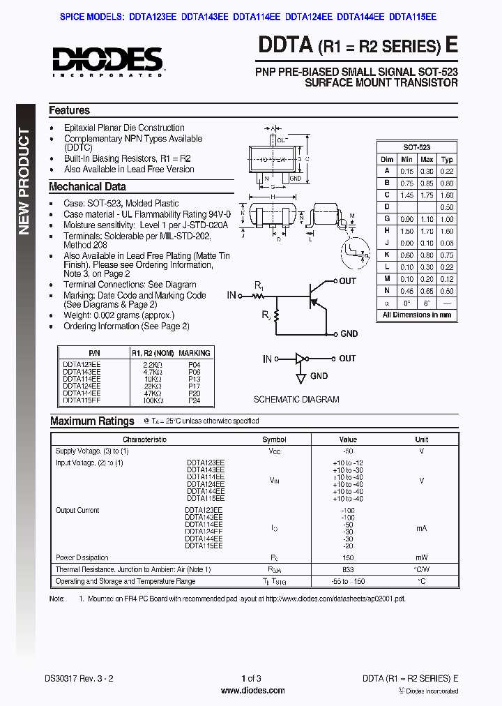 DDTA143EE_1439628.PDF Datasheet