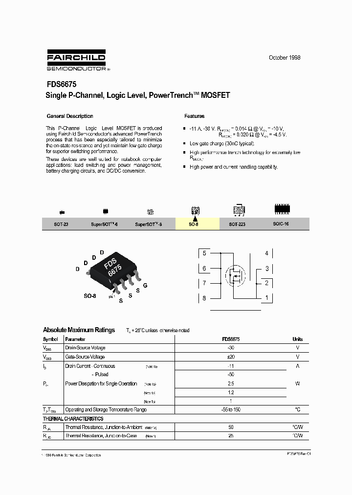 FDS6675_1386734.PDF Datasheet