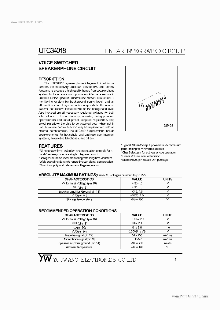 UTC34018_1393801.PDF Datasheet