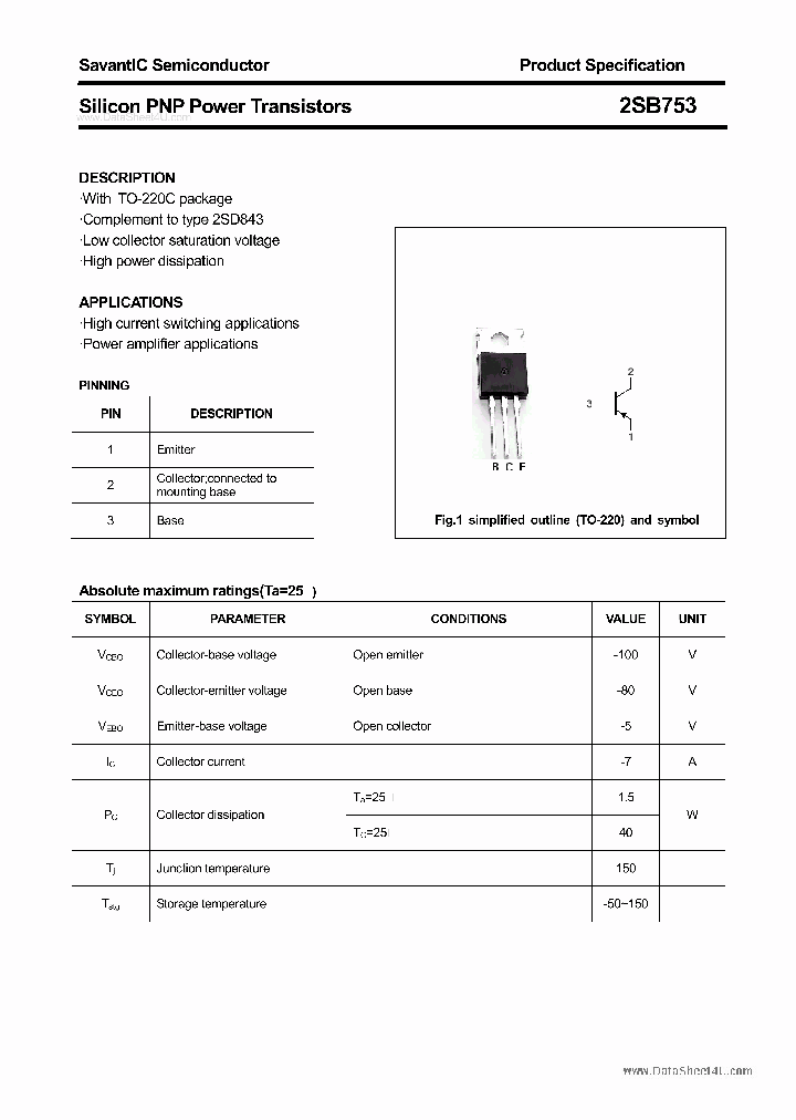 2SB753_1415444.PDF Datasheet