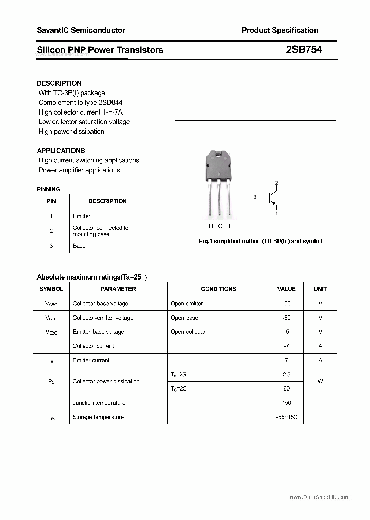 2SB754_1415446.PDF Datasheet