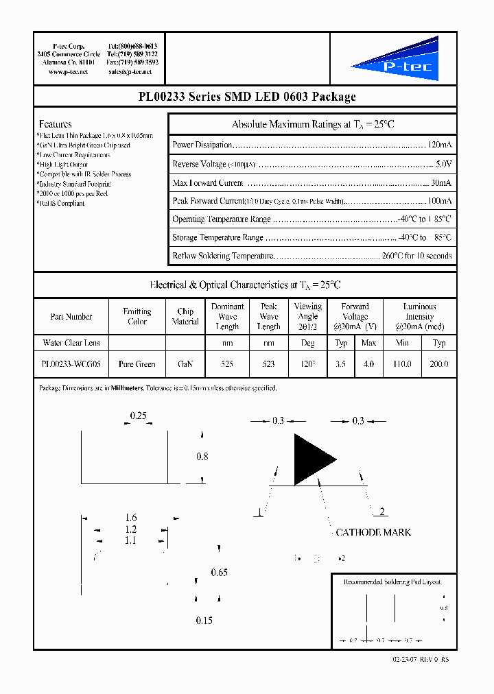 PL00233-WCG05_1454852.PDF Datasheet
