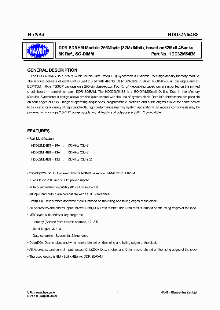 HDD32M64B8-13B_830372.PDF Datasheet