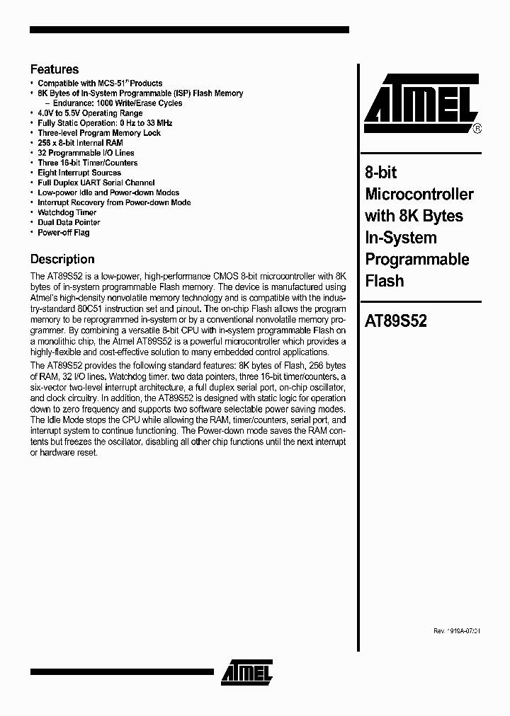89S52_1542690.PDF Datasheet