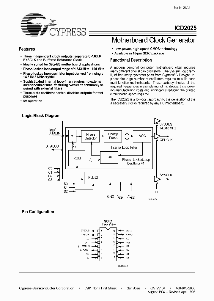 ICD2025-S1_866844.PDF Datasheet