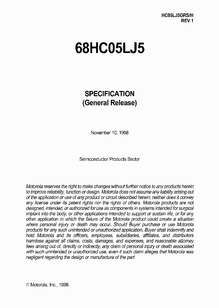 HC05LJ5GRS_1552987.PDF Datasheet