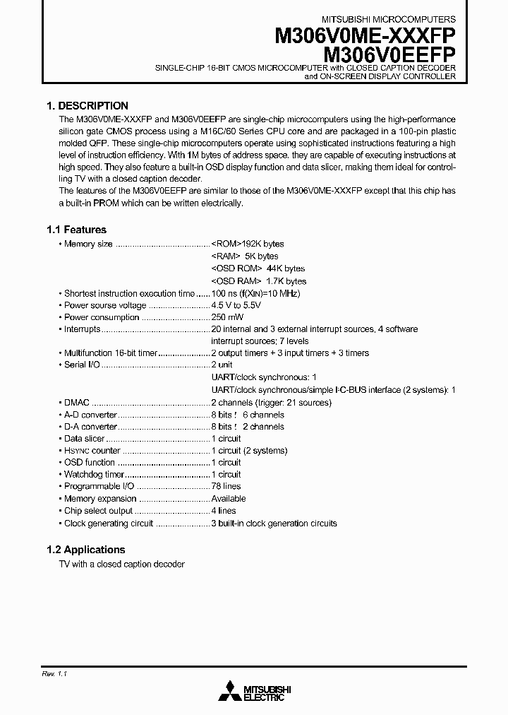 M306V0EEFP_1553020.PDF Datasheet