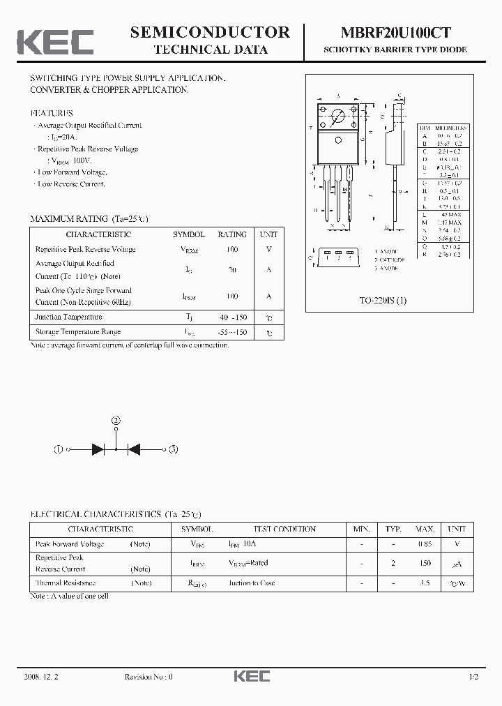 MBRF20U100CT_1576837.PDF Datasheet