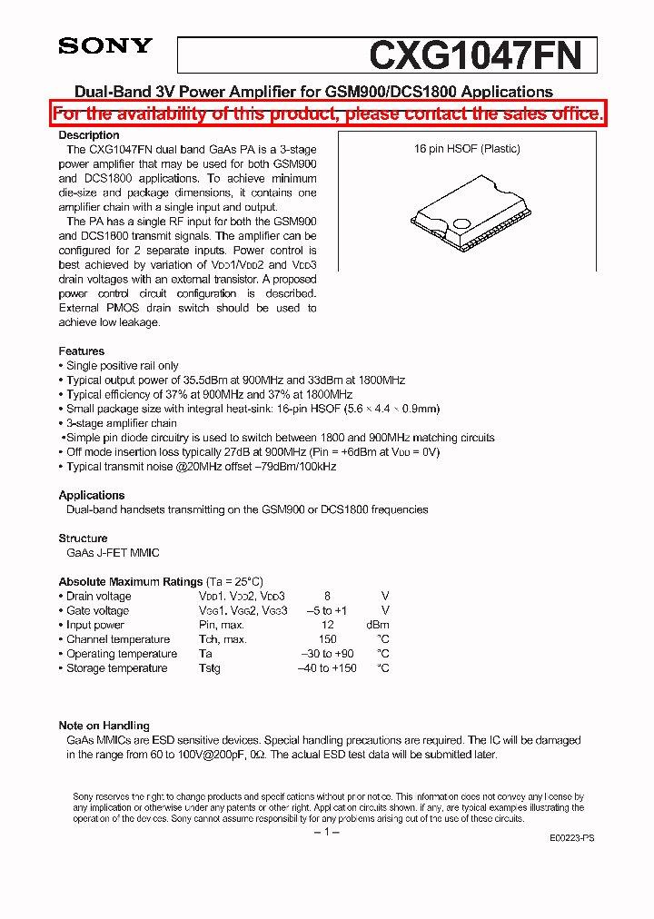 CXG1047FN_1581166.PDF Datasheet