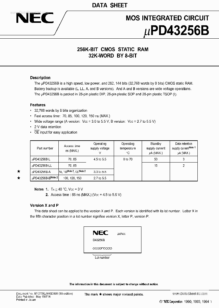 D43256BGU_1574510.PDF Datasheet