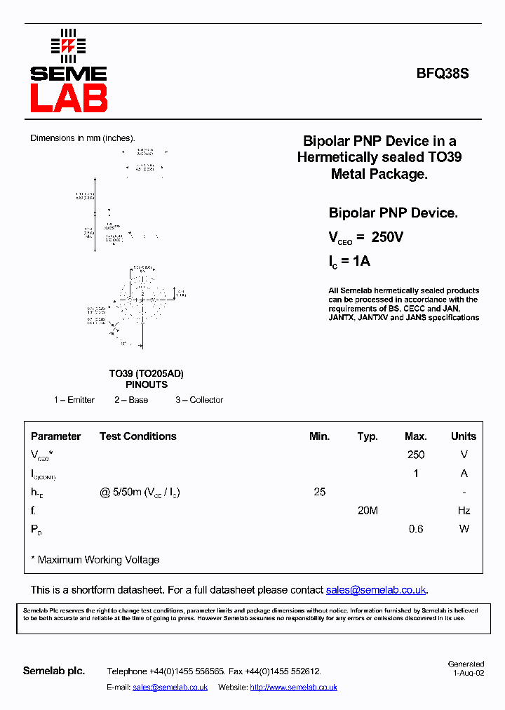 BFQ38S_918992.PDF Datasheet