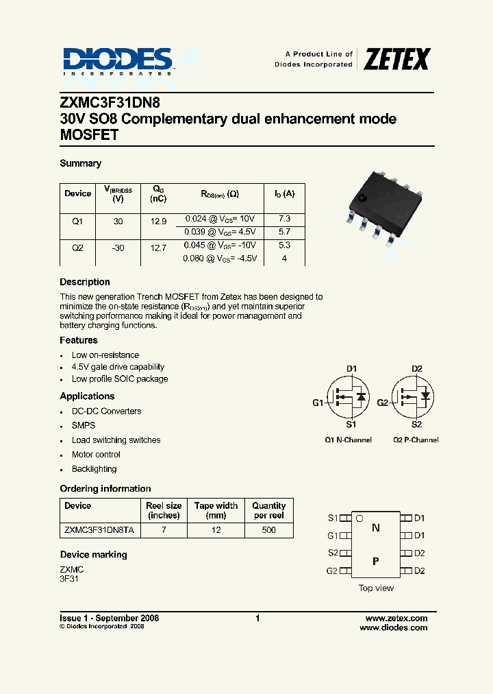 ZXMC3F31DN8TA_1598265.PDF Datasheet