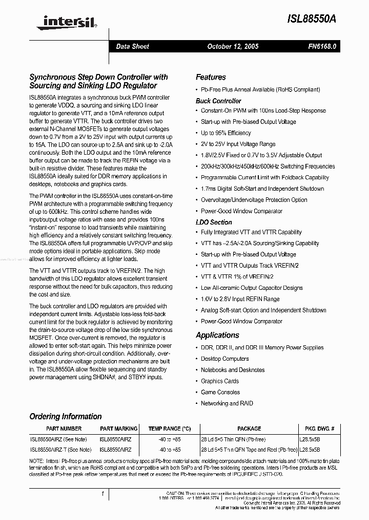 ISL88550A_1600622.PDF Datasheet
