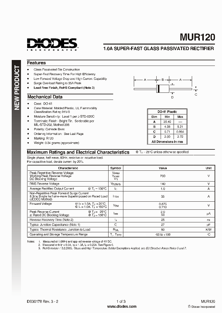 MUR120-T_994971.PDF Datasheet