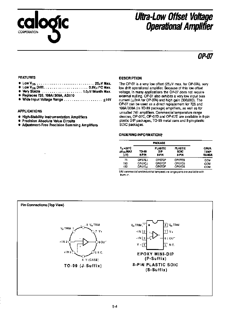 OP07ES_1035880.PDF Datasheet