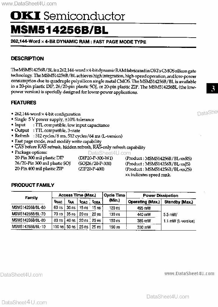 MSM514256B_1633373.PDF Datasheet