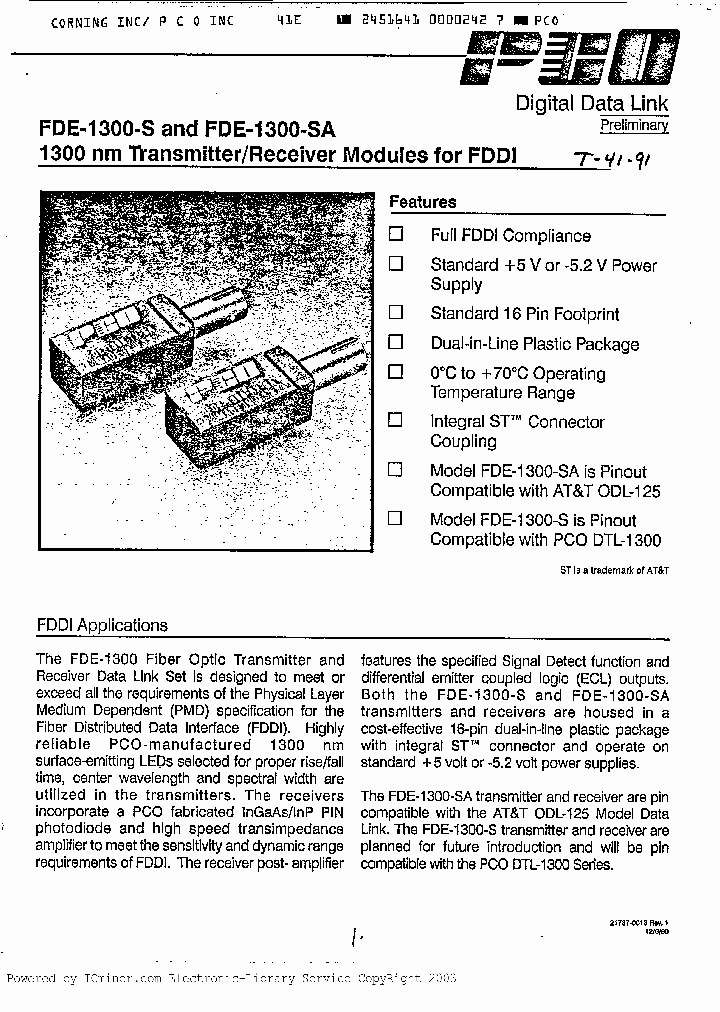 FDE1300TX-S_1044526.PDF Datasheet