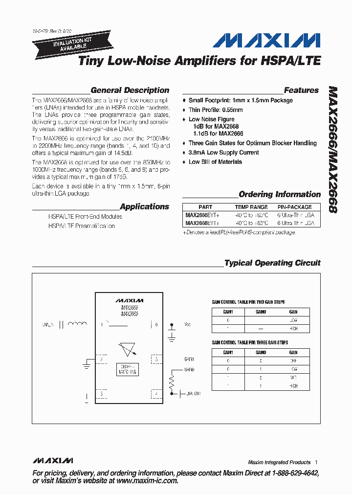 MAX2668EYT_1062234.PDF Datasheet