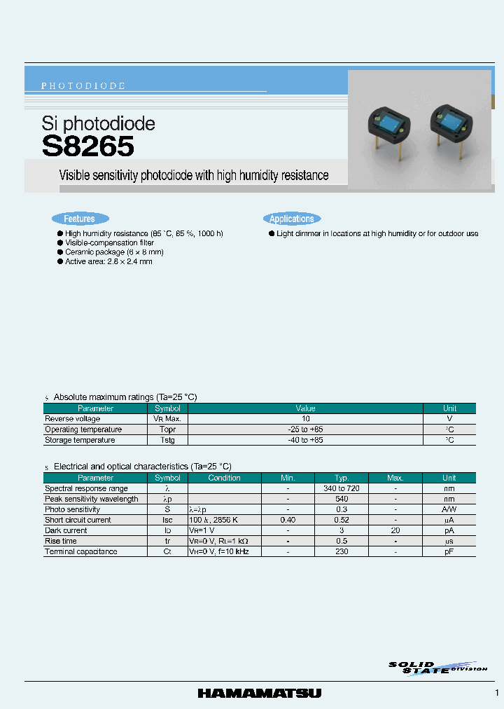 S8265_1062329.PDF Datasheet