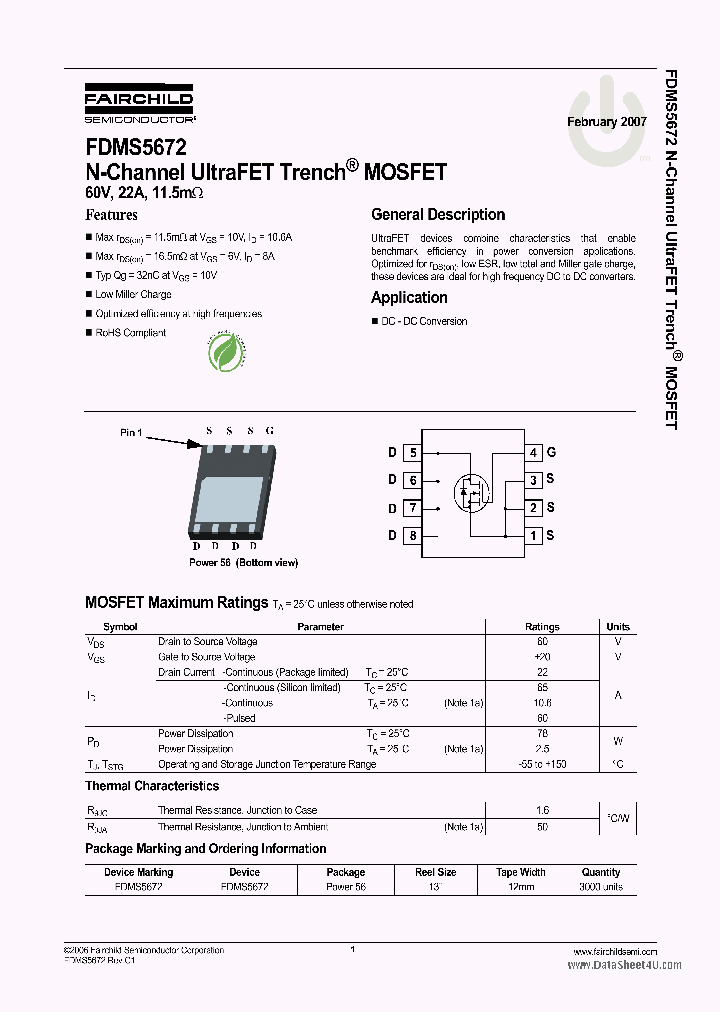 FDMS5672_1650844.PDF Datasheet