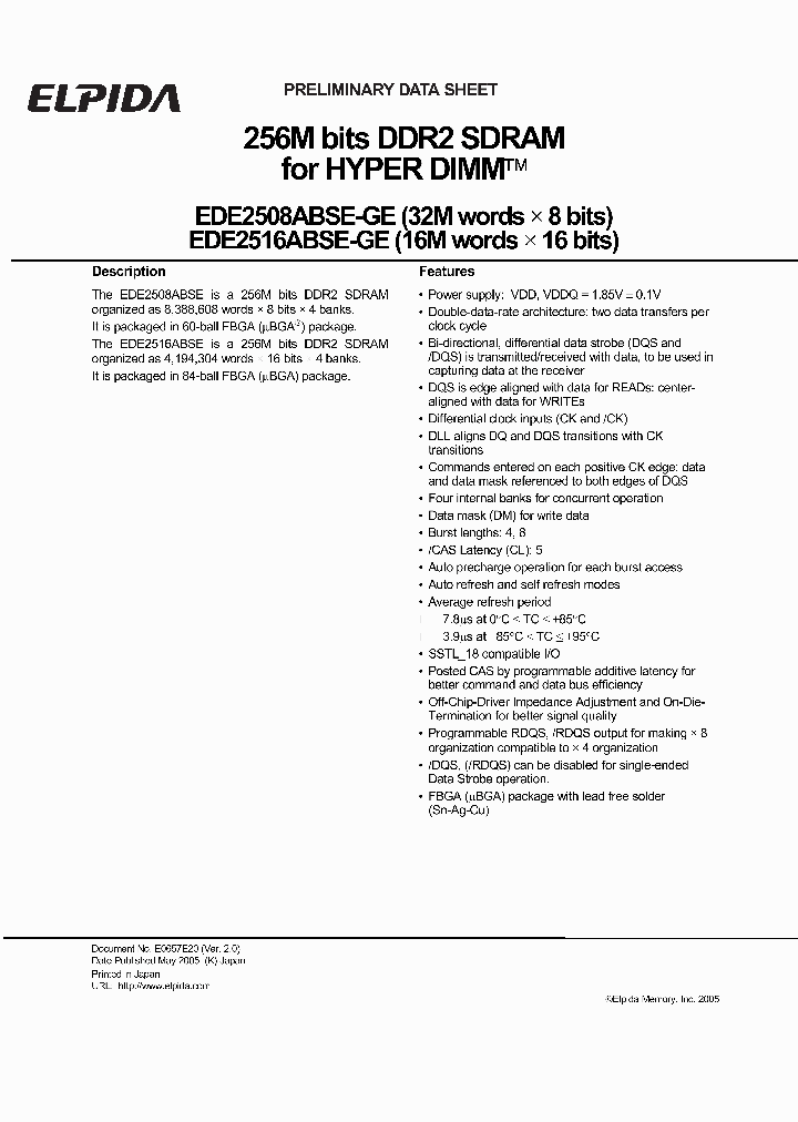 EDE2516ABSE-GE-E_1081713.PDF Datasheet