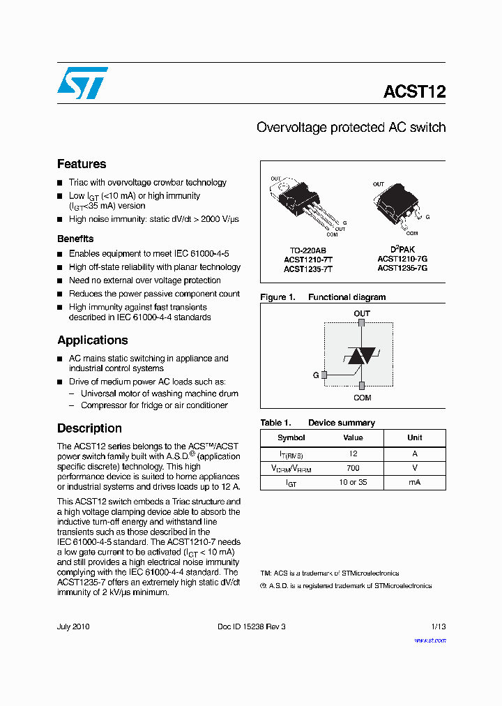 ACST12-7SG-TR_1082836.PDF Datasheet