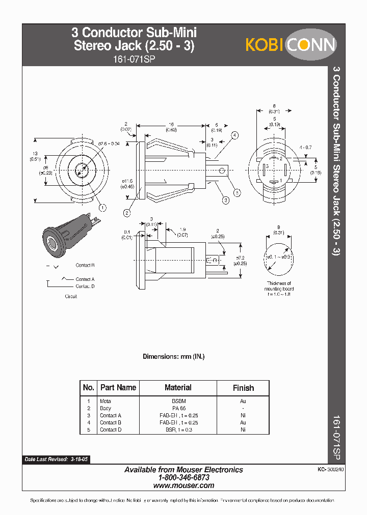 161-071SP_1085207.PDF Datasheet