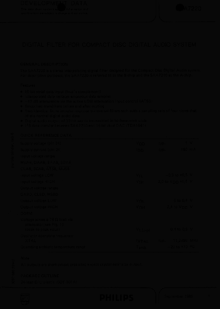 SAA7220_1680790.PDF Datasheet