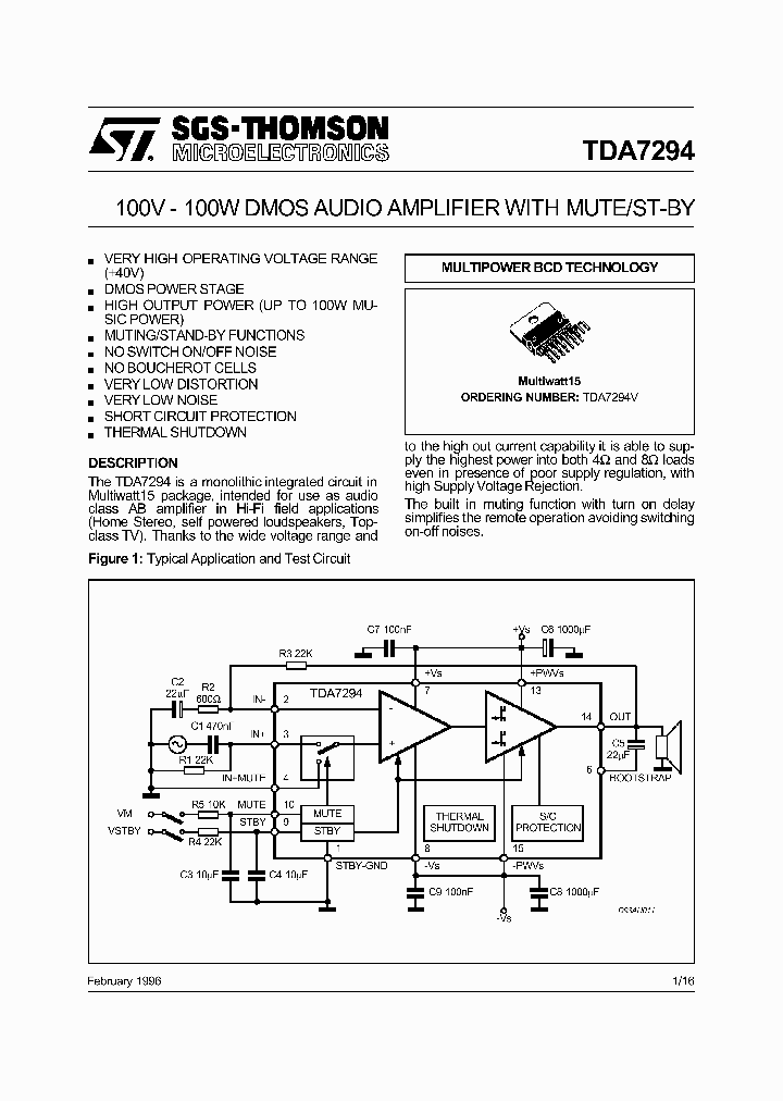 TDA7294_1183382.PDF Datasheet