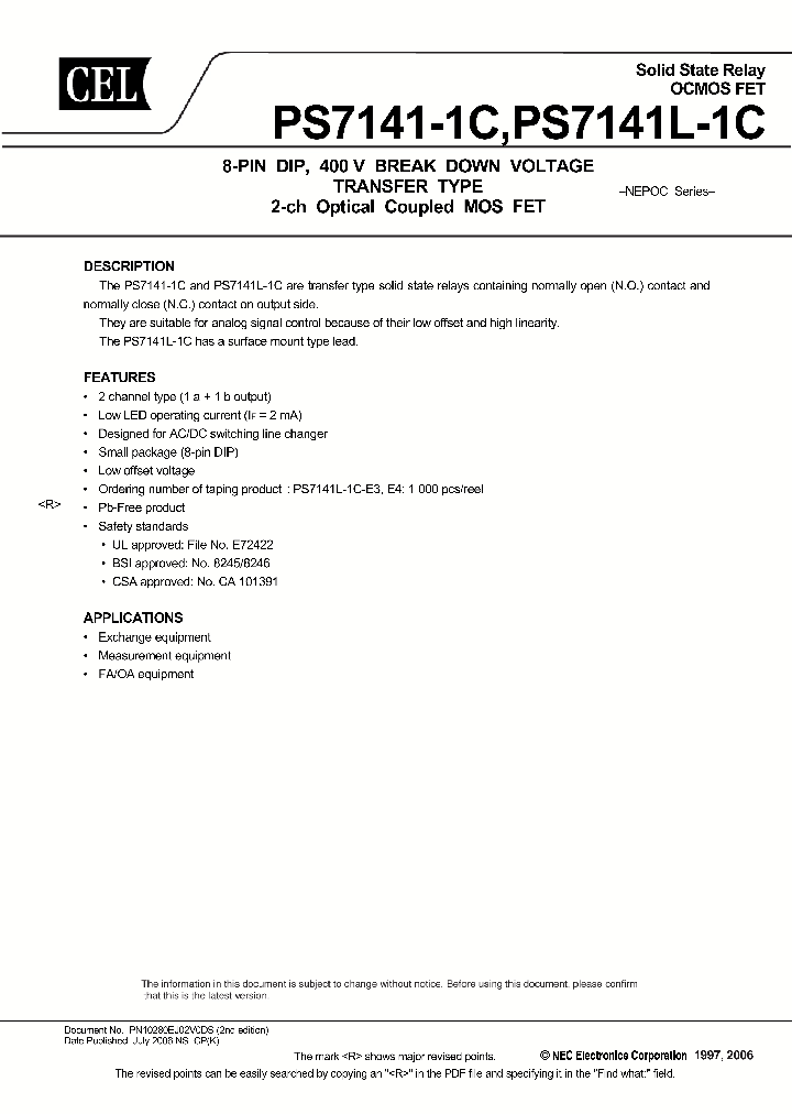 PS7141L-1C-E3-A_1191804.PDF Datasheet
