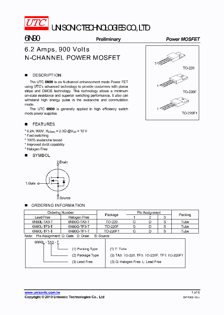 6N90L-TF1-T_1704087.PDF Datasheet