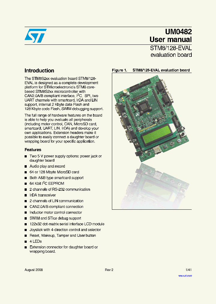 STM8128-MCKIT_1250291.PDF Datasheet