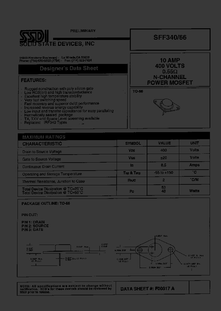 SFF340-66_1303098.PDF Datasheet