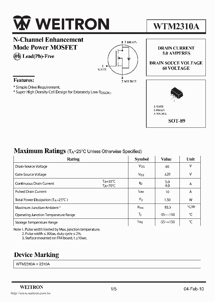 WTM2310A_1716401.PDF Datasheet