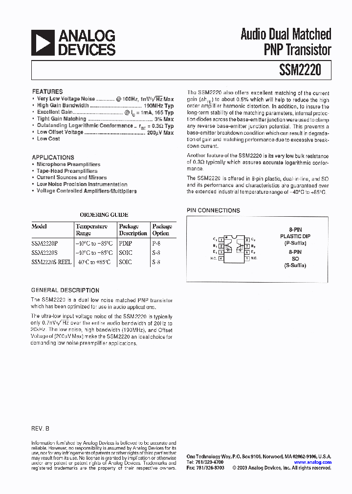 SSM2220PZ_1719502.PDF Datasheet