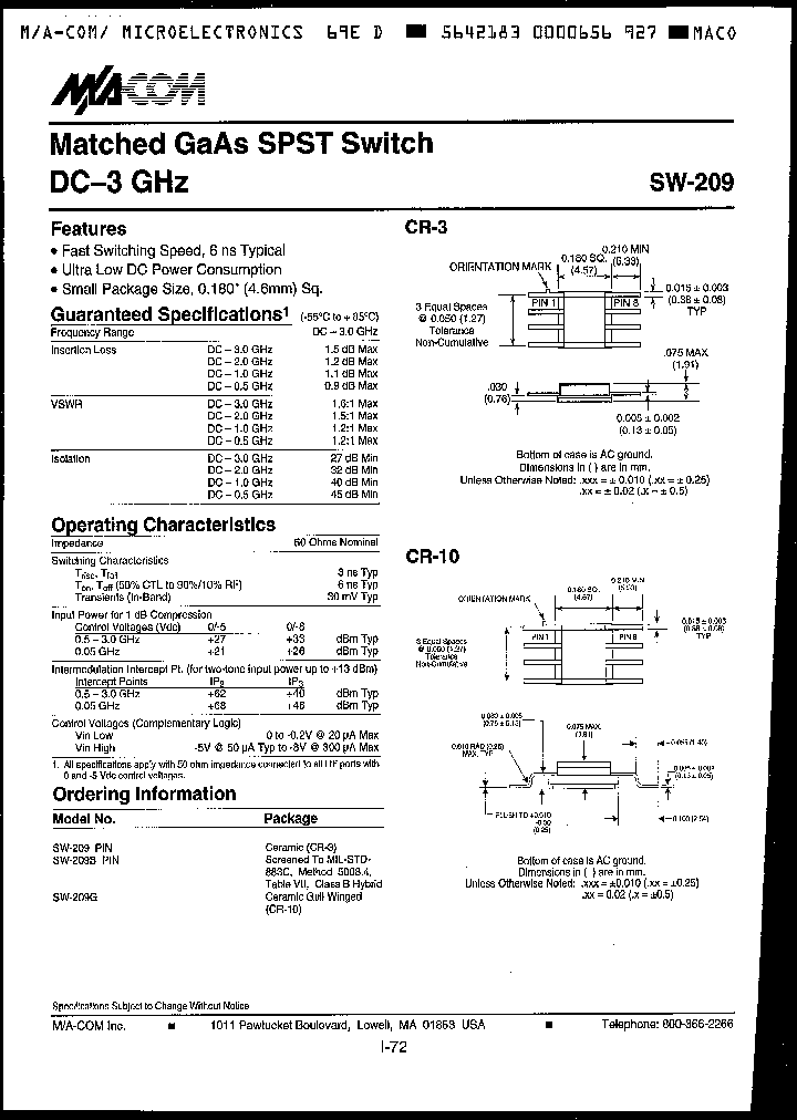 SW-209G_1366563.PDF Datasheet