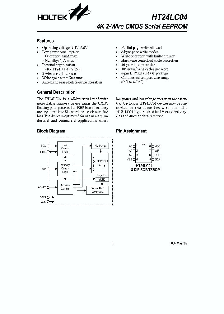 HT24LC04-8TSSOP_1297568.PDF Datasheet