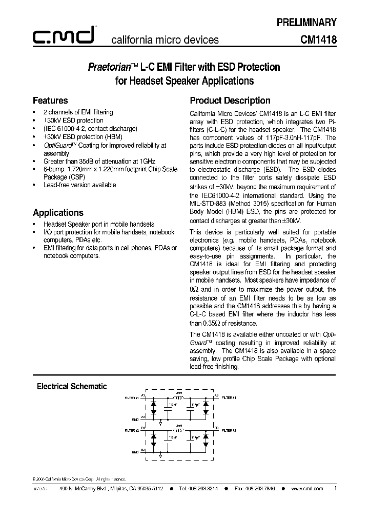 CM1418-0BCP_1749582.PDF Datasheet