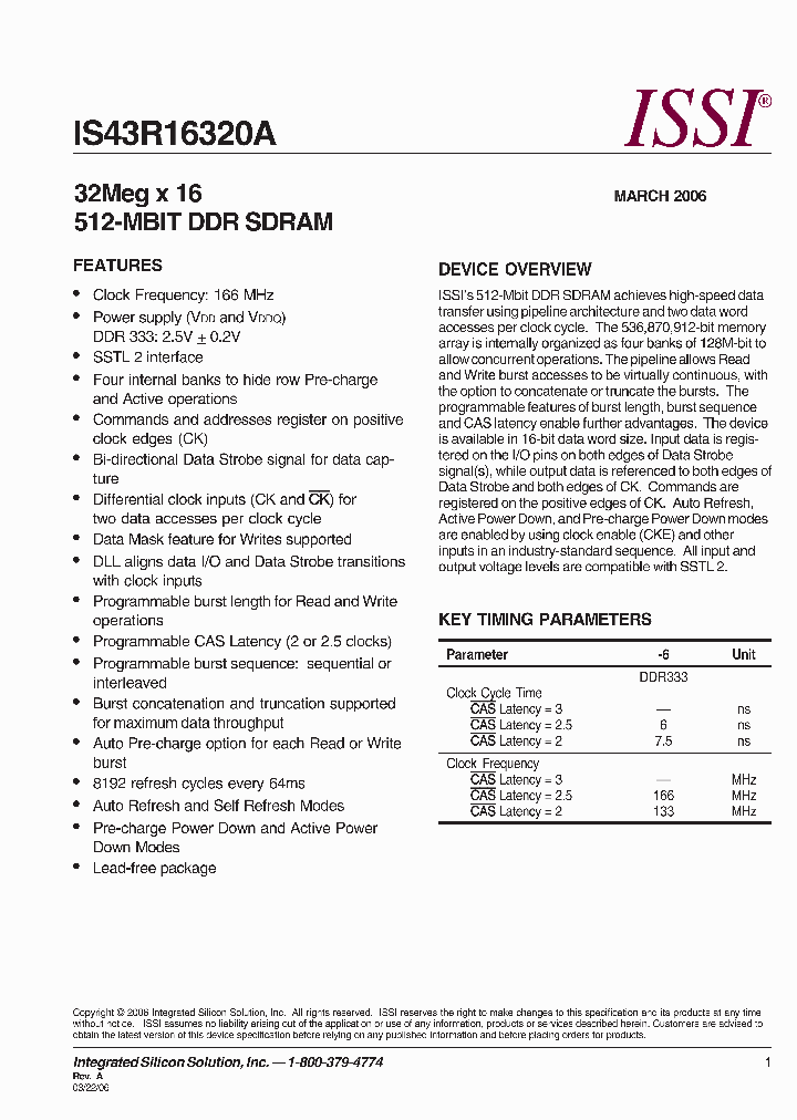 IS43R16320A_1451325.PDF Datasheet