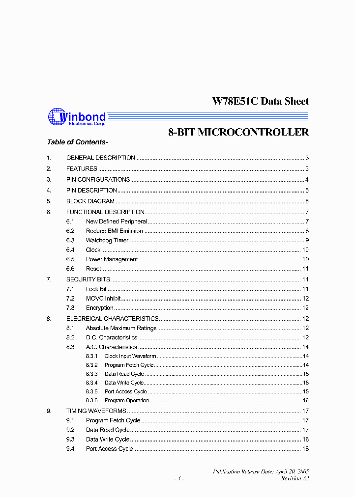 W78E51C_1796560.PDF Datasheet